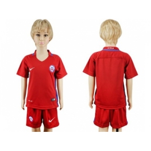 Chile Blank Home Kid Soccer Country Jersey