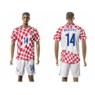 Croatia #14 Brozovic Home Soccer Country Jersey