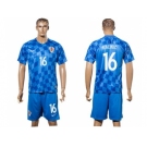 Croatia #16 Kalinic Away Soccer Country Jersey