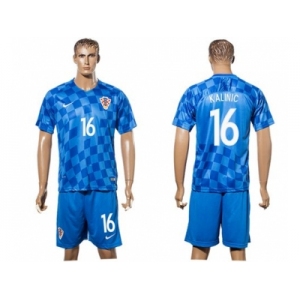 Croatia #16 Kalinic Away Soccer Country Jersey