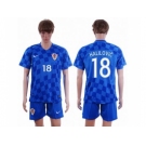 Croatia #18 Halilovic Away Soccer Country Jersey