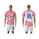 Croatia #18 Halilovic Home Soccer Country Jersey