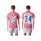Croatia #24 Badelj Home Soccer Country Jersey