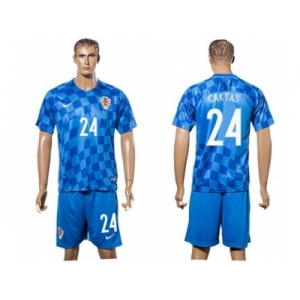Croatia #24 Caktas Away Soccer Country Jersey