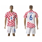 Croatia #6 Lovren Home Soccer Country Jersey
