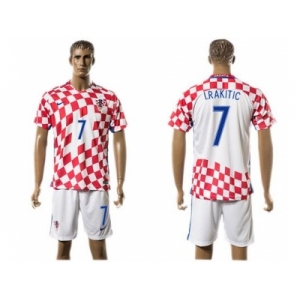 Croatia #7 I.Rakitic Home Soccer Country Jersey