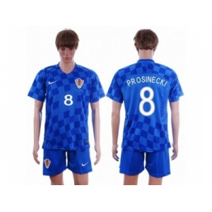 Croatia #8 Prosinecki Away Soccer Country Jersey
