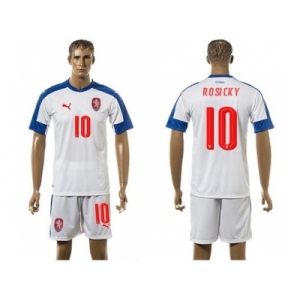 Czech #10 Rosicky Away Soccer Country Jersey