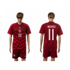 Czech #11 Nedevd Red Home Soccer Country Jersey