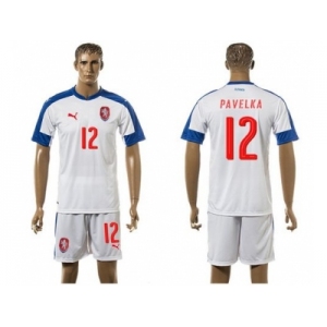 Czech #12 Pavelka Away Soccer Country Jersey