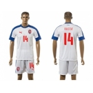 Czech #14 Vacek Away Soccer Country Jersey