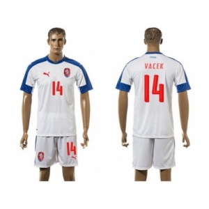 Czech #14 Vacek Away Soccer Country Jersey
