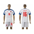 Czech #16 Vaclik Away Soccer Country Jersey