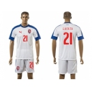 Czech #21 Lafata Away Soccer Country Jersey