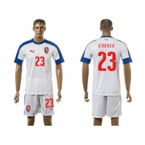 Czech #23 Koubek Away Soccer Country Jersey