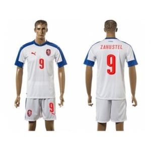Czech #9 Zahustel Away Soccer Country Jersey