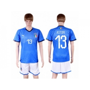 Italy #13 Astori Home Soccer Country Jersey