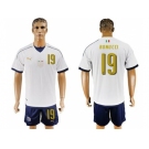 Italy #19 Bonucci Away Soccer Country Jersey