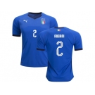 Italy #2 Rugani Home Soccer Country Jersey