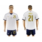 Italy #21 Pirlo Away Soccer Country Jersey
