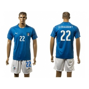 Italy #22 EL Shaarawy Home Soccer Country Jersey