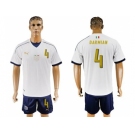 Italy #4 Darmian Away Soccer Country Jersey