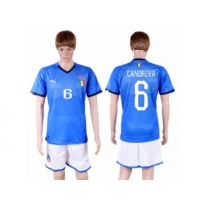 Italy #6 Candreva Home Soccer Country Jersey