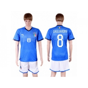 Italy #8 Gagliardini Home Soccer Country Jersey