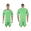 Italy Blank Green Goalkeeper Soccer Country Jersey
