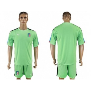 Italy Blank Green Goalkeeper Soccer Country Jersey