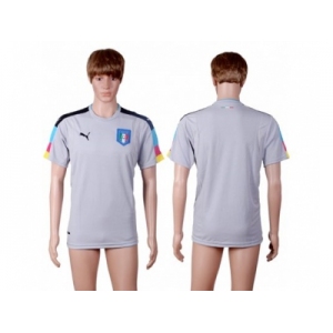 Italy Blank Grey Goalkeeper Soccer Country Jersey
