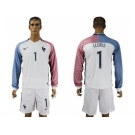 France #1 LLORIS Away Long Sleeves Soccer Country Jersey