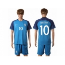 France #10 Benzema Home Soccer Country Jersey