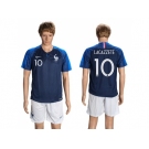France #10 Lacazzete Home Soccer Country Jersey