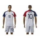 France #10 Zidane Away Soccer Country Jersey1