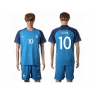 France #10 Zidane Home Soccer Country Jersey