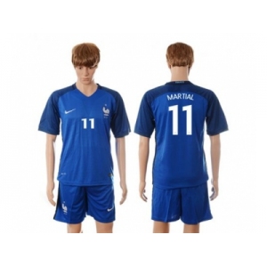France #11 Martial Blue Soccer Country Jersey