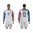 France #12 Diarra Away Long Sleeves Soccer Country Jersey