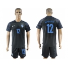France #12 Mabappe Away Soccer Country Jersey