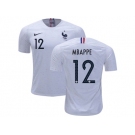 France #12 Mbappe Away Soccer Country Jersey