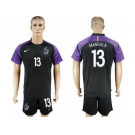 France #13 Mangala Black Goalkeeper Soccer Country Jersey