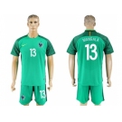 France #13 Mangala Green Goalkeeper Soccer Country Jersey