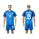 France #13 Mangala Home Soccer Country Jersey