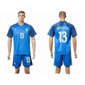 France #13 Mangala Home Soccer Country Jersey