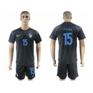 France #15 Pogba Away Soccer Country Jersey