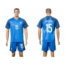 France #15 Pogba Home Soccer Country Jersey