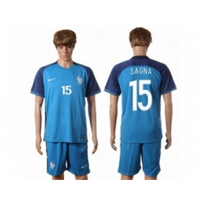 France #15 Sagna Home Soccer Country Jersey