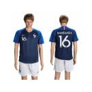 France #16 Mandanda Home Soccer Country Jersey