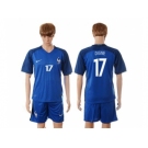 France #17 Digne Blue Soccer Country Jersey