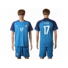 France #17 Digne Home Soccer Country Jersey